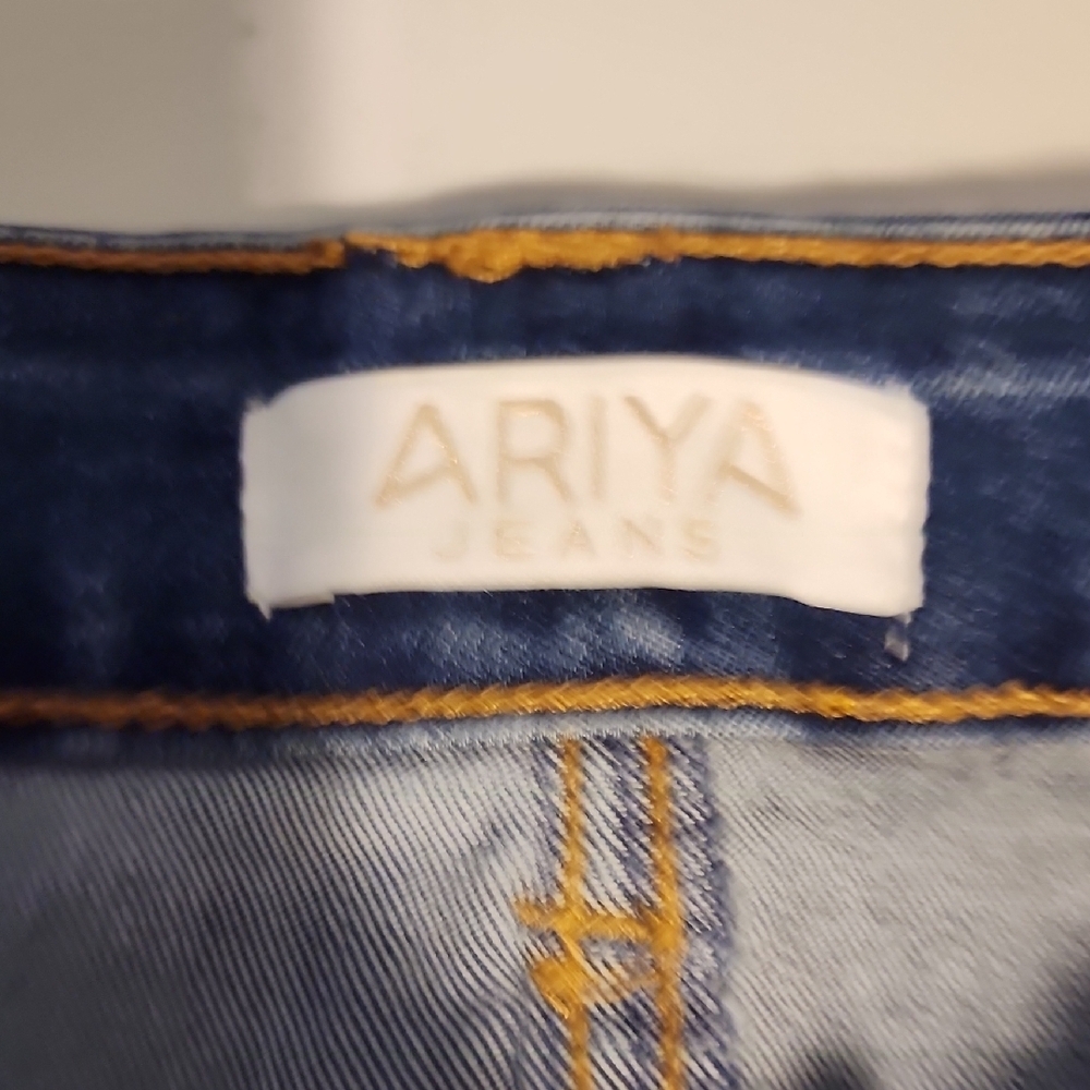 Ariya Blue Distressed Jean Shorts - Picture 2 of 7